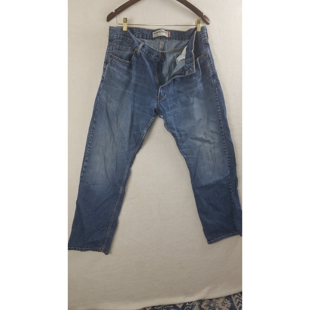 Levi's 514 Slim Straight Blue Denim Jeans Men's W36 L30 Casual Classic